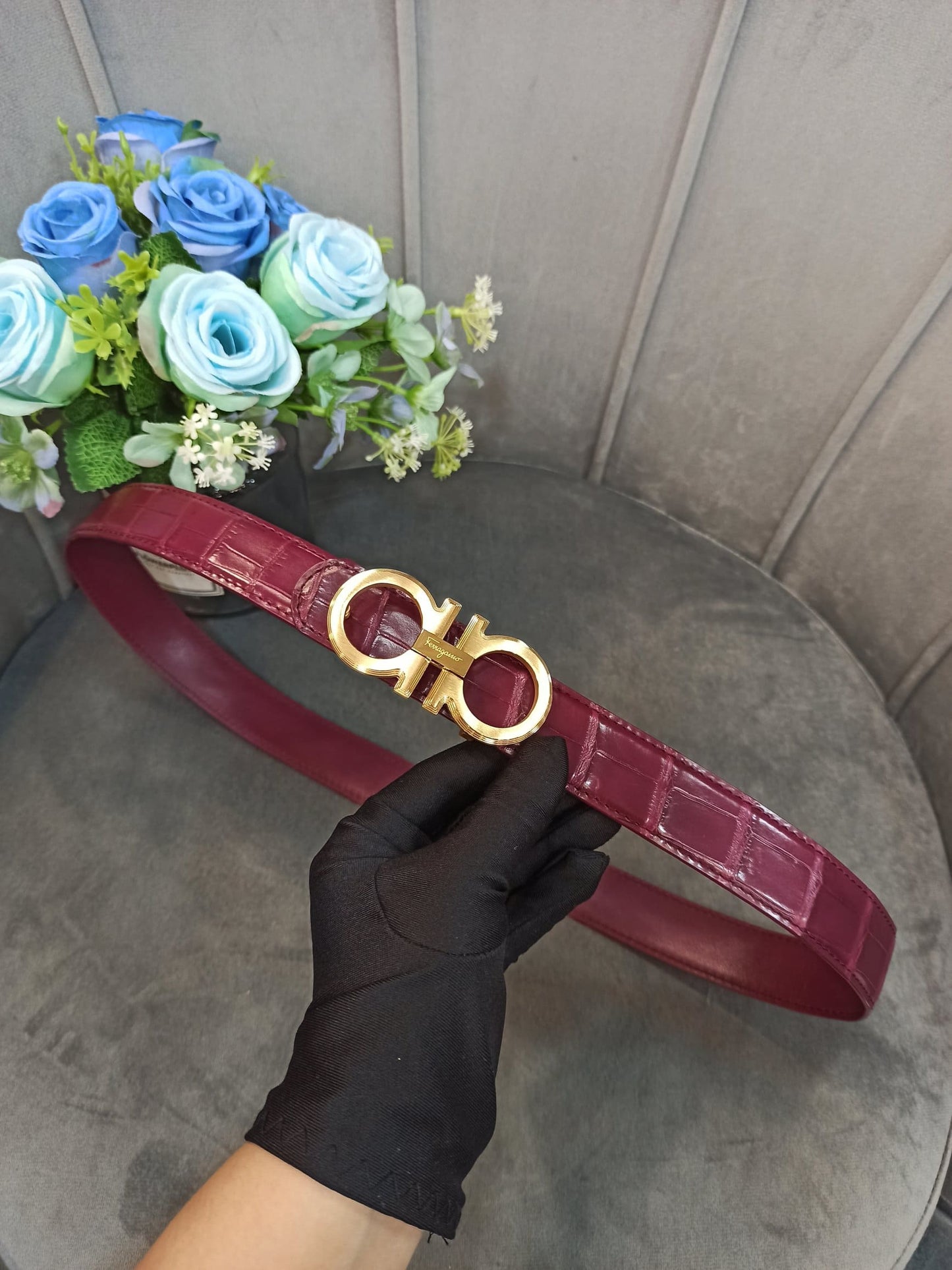 Alligator Belt for Women – Luxury Genuine Alligator Leather Dress Belt