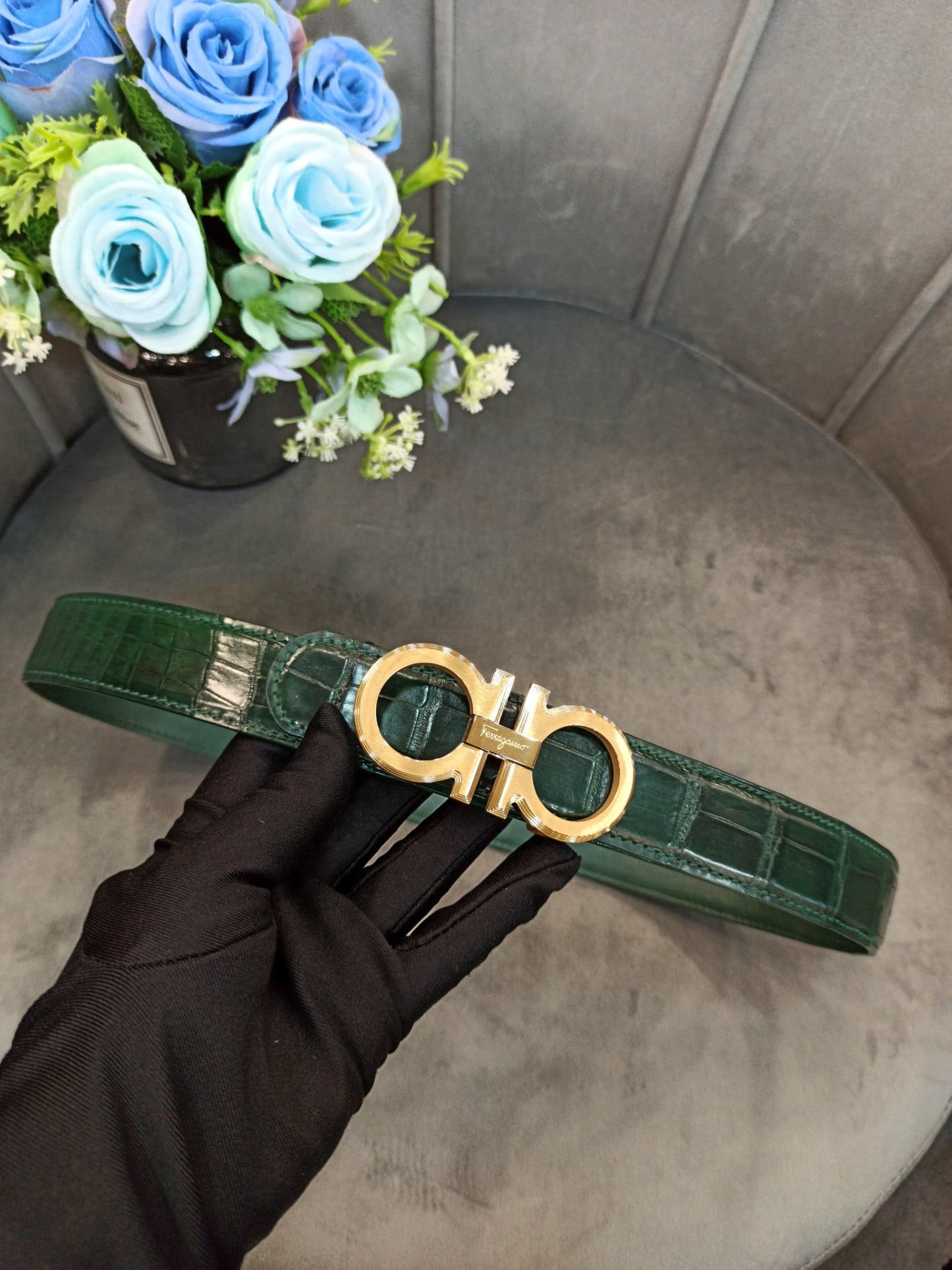 Alligator Belt for Women – Luxury Genuine Alligator Leather Dress Belt