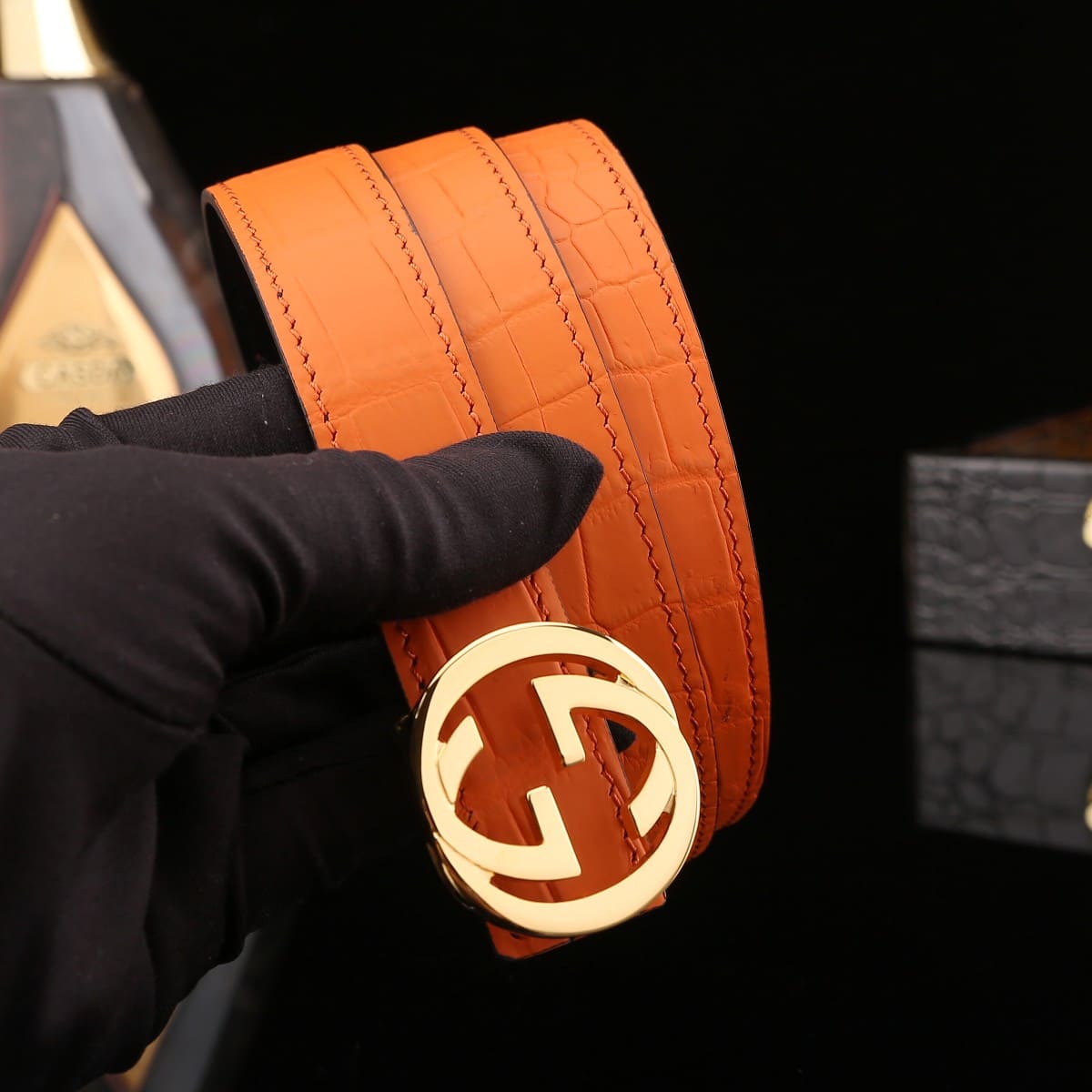 Alligator Belt | Women's Matte Water-Dyed Crocodile Leather Belt