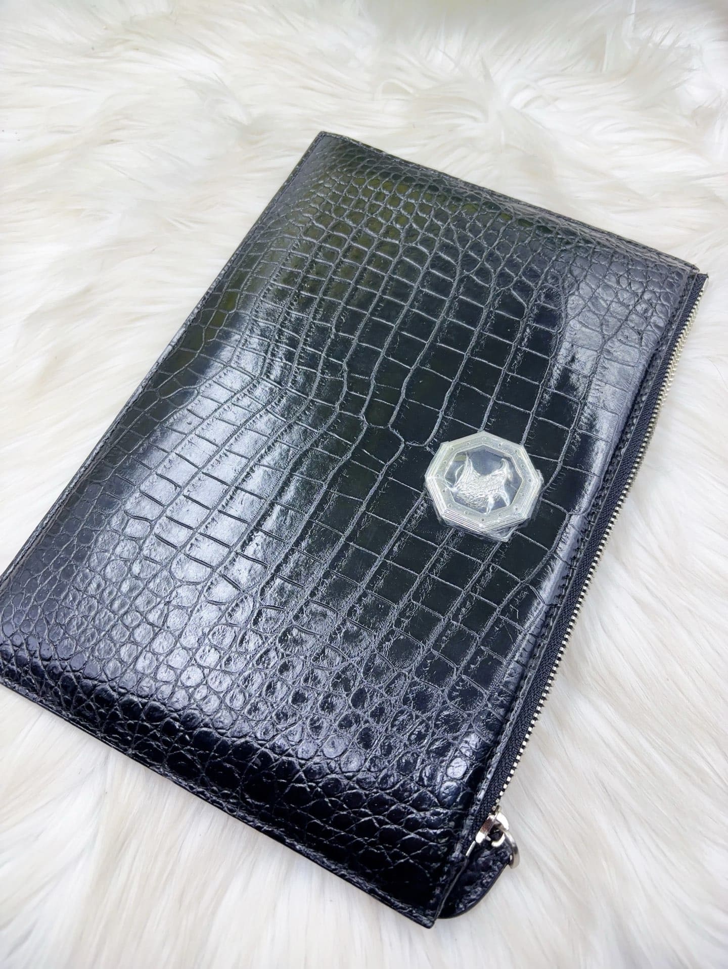 Crocodile Leather Mens Wallet Clutch – Luxury Crocodile Purse for Men