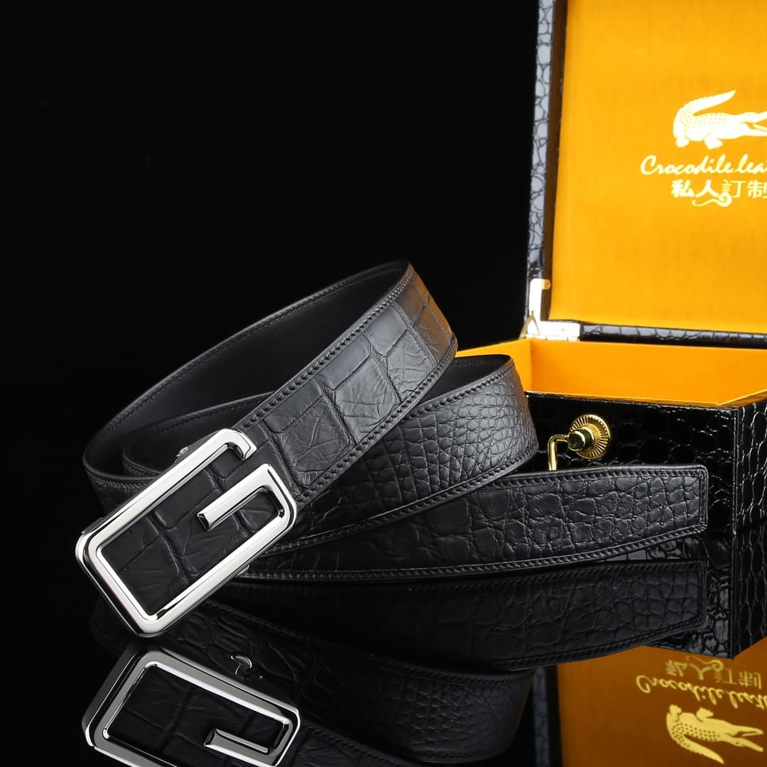 Alligator Belt – Mens Alligator Belt Luxury Automatic Buckle