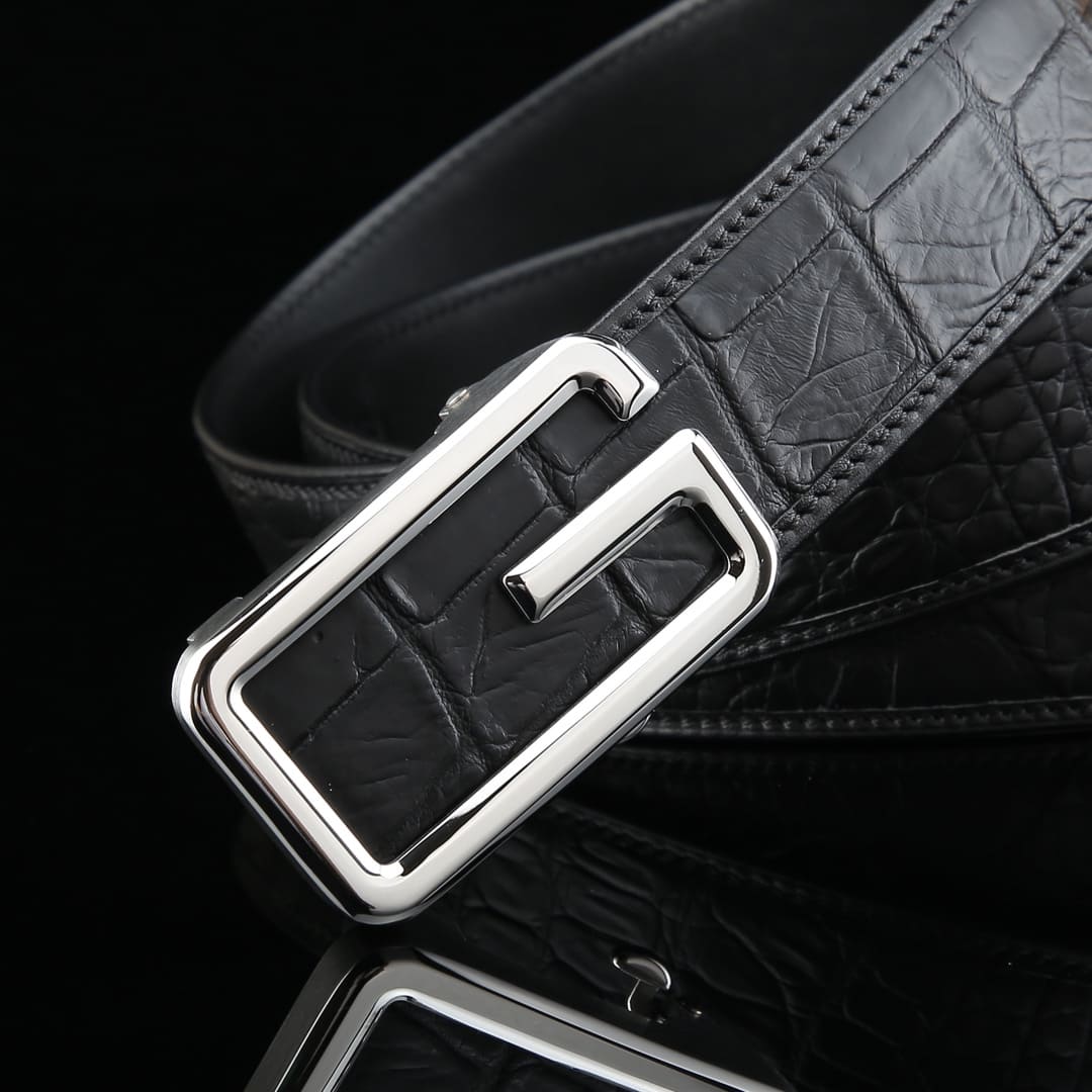 Alligator Belt – Mens Alligator Belt Luxury Automatic Buckle
