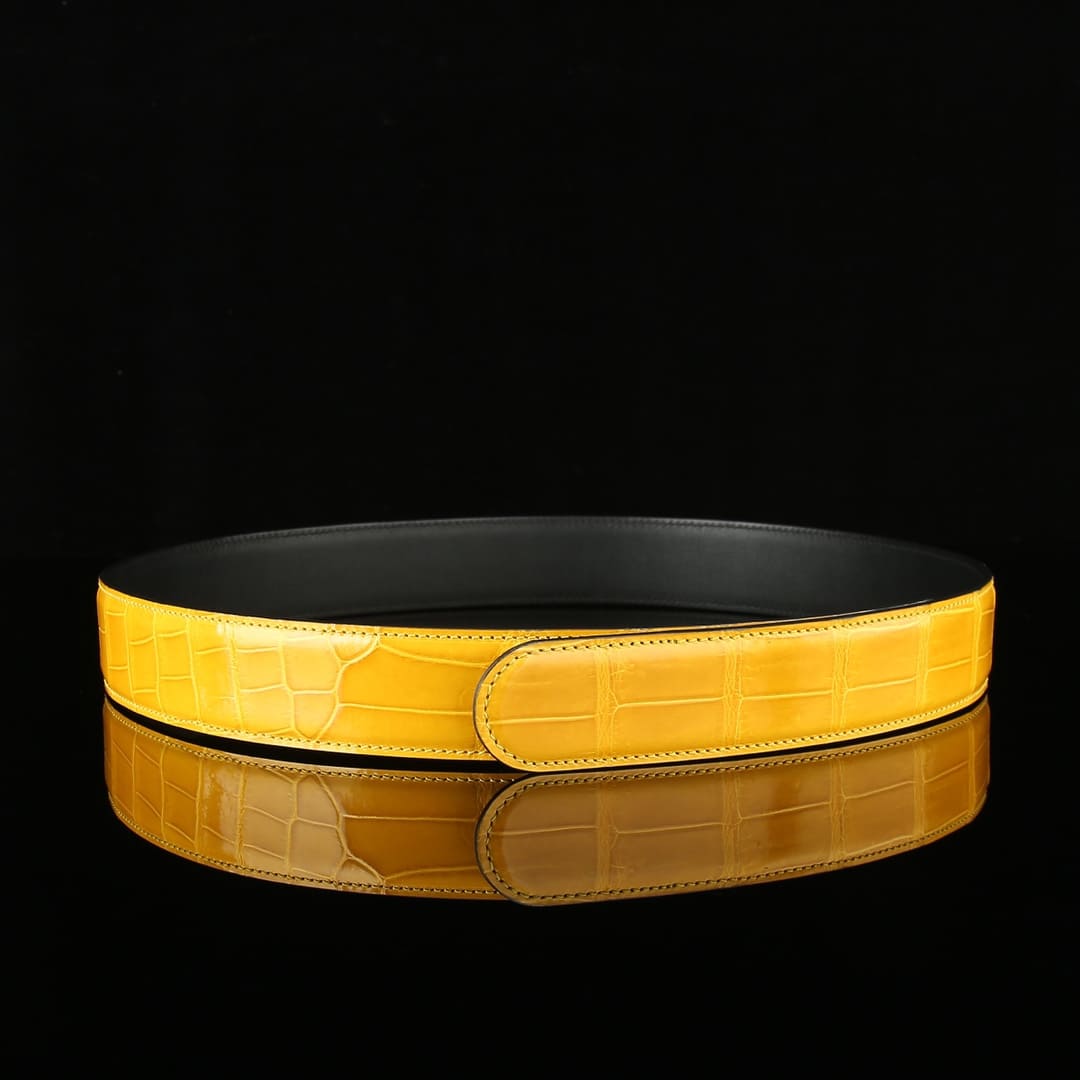 Mens Alligator Belt – Custom High Gloss Alligator Belt
