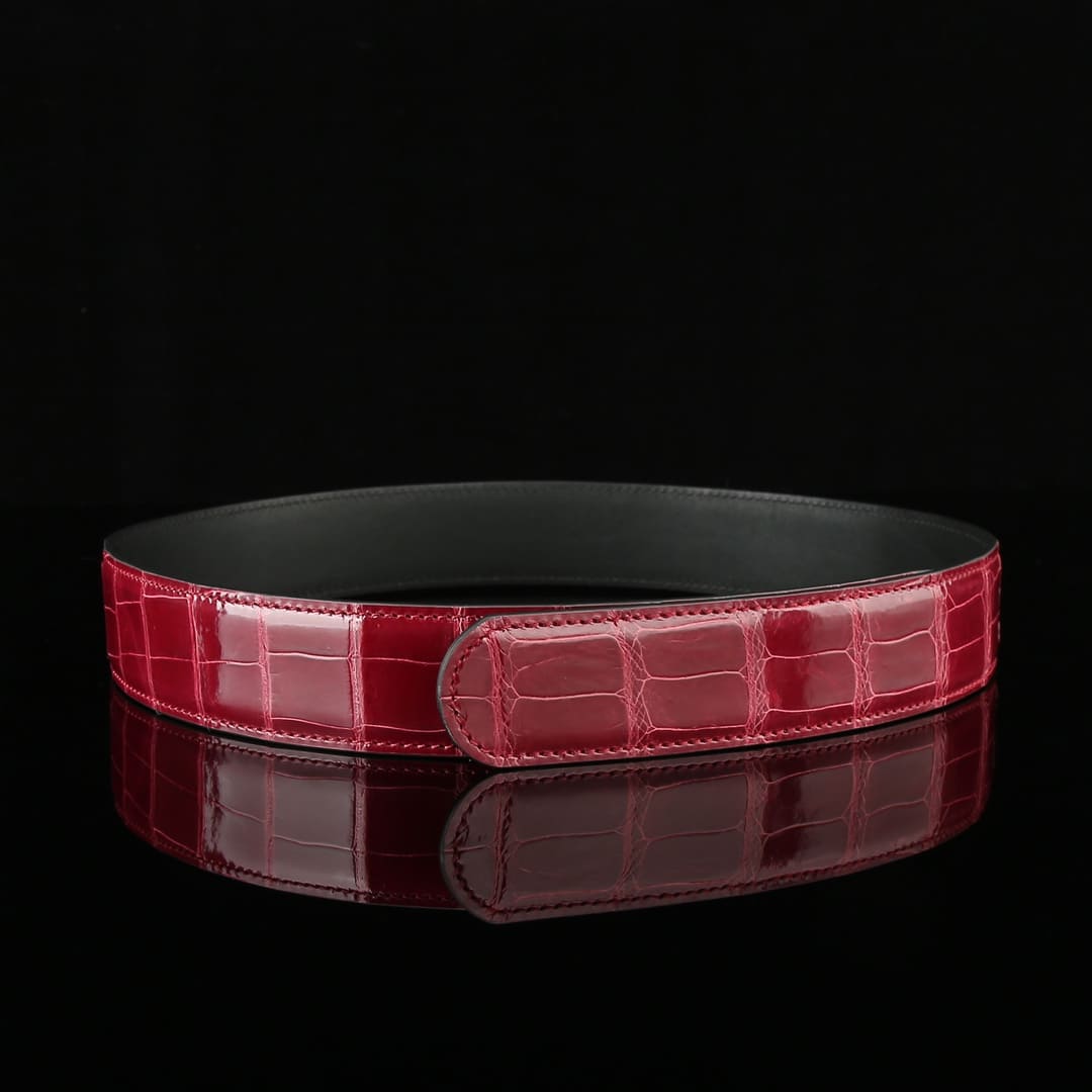 Mens Alligator Belt – Custom High Gloss Alligator Belt
