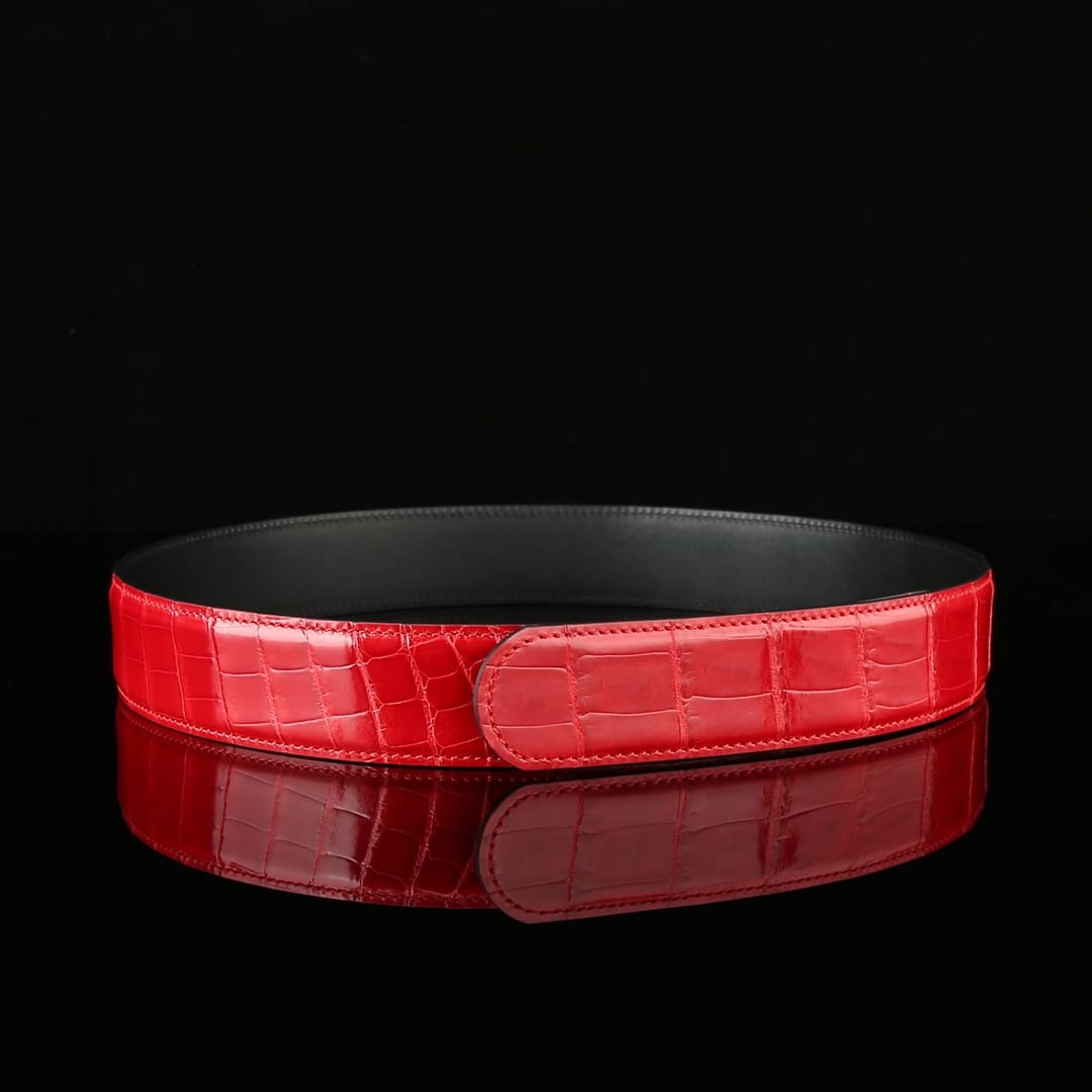 Mens Alligator Belt – Custom High Gloss Alligator Belt