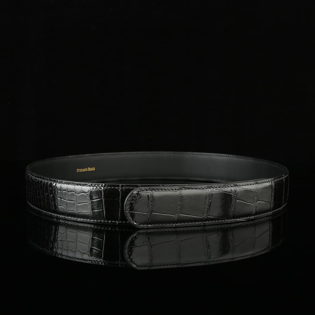Mens Alligator Belt – Custom High Gloss Alligator Belt