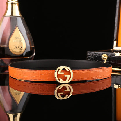 Alligator Belt | Women's Matte Water-Dyed Crocodile Leather Belt