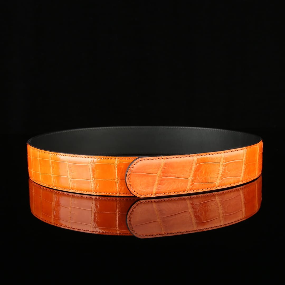 Mens Alligator Belt – Custom High Gloss Alligator Belt